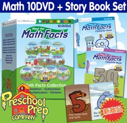 [DVD]プリスクール・プレップ(Preschool Prep)Meet The Math Facts-10 DVD+2 Story Book Set★送料無料★