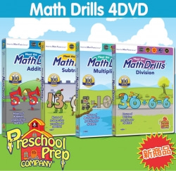 [DVD]プリスクール・プレップ(Preschool Prep)-Math Drills:4DVD★送料無料★