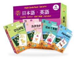 어린이 학습 플래시카드 4종세트 (日本語&amp;英語) + 유아클래식 100