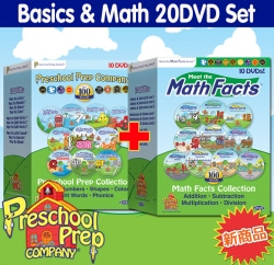 [DVD]プリスクール・プレップ(Preschool Prep)Basics &amp; Math Collection 20DVD Set★送料無料★